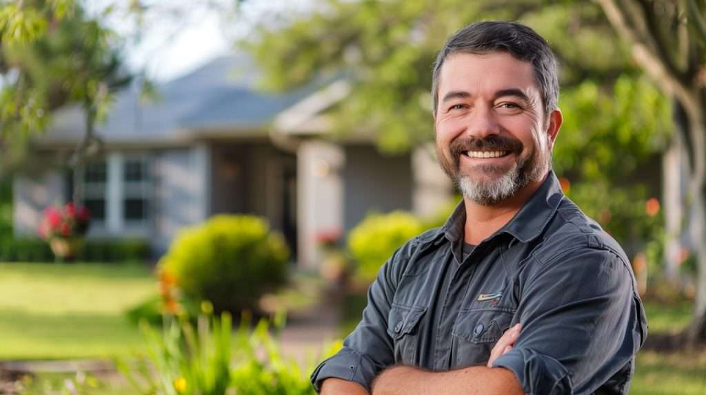 Roofer-Home-Service-Technician-In-Front-Yard-Tree-Services-Technician Large about - 6